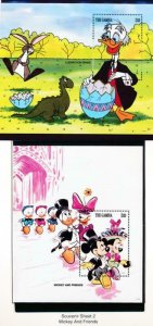 DISNEY GAMBIA 1532-1533 MINT NH EASTER 1994 S/S