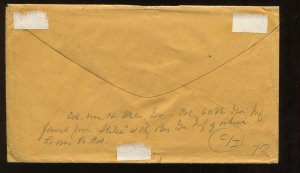 CSA Savannah GA Stampless Red 'DUE 5' Mark on Cover CSA CV $300 LV8832