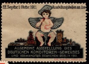 1911 Germany Cinderella General Exhibition Of The German Confectionery Trade