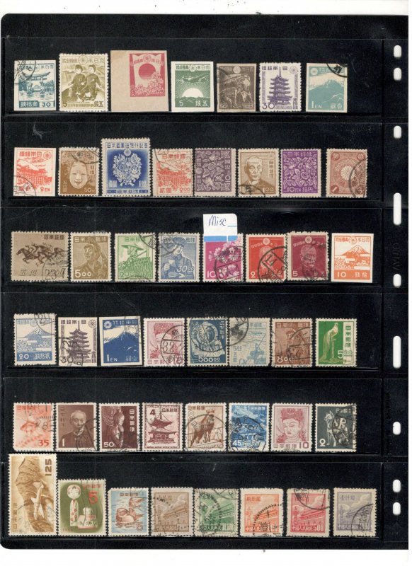 JAPAN COLLECTION ON STOCK SHEET, MINT/USED