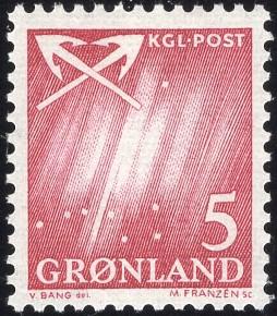 Greenland 49 - Mint-NH - 5o Northern Lights / Crossed Anchors (1963) (cv $0.30)