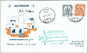 70976 - LIBYA - Postal History - FIRST FLIGHT:  TRIPOLI / Rome -  428 AA