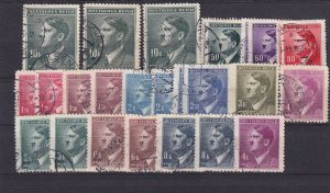 SA23b Germany, Bohemia and Moravia 1942 Adolf Hitler used stamps