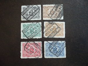 Stamps - Belgium - Scott# Q132-Q134,Q136-Q138 - Used Part Set of 6 Stamps