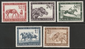 Austria 1946 Sc B179-83 set MNH**