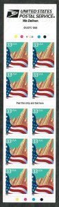 #3278d Flag over City booklet pane of 20, plate V2222