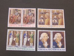 Norfolk Island 1986 Sc 392-4,6 pair CTO set FU