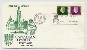 Canada First day cover #402-403, Cameo Issue