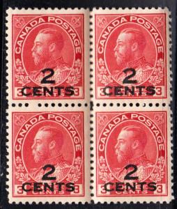 CANADA 140  Mint NH  Block of 4