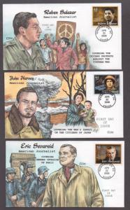 **US FDC SC# 4248-4252, Washington, DC 4/22/2008  American Journalists Collins