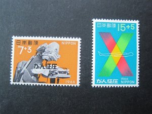 Japan 1966 Sc B32-B33 set MNH