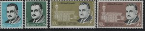 EGYPT 846-7,C129-30 F/VF NH GENERAL ABDEL NASSER PRESIDENT OF EGYPT