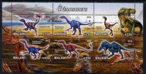 MALAWI - 2012 - Dinosaurs #2 - Perf 6v Sheet - MNH - Private Issue