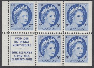Canada - #341a Queen Elizabeth II Wilding Portrait Booklet Pane - MNH