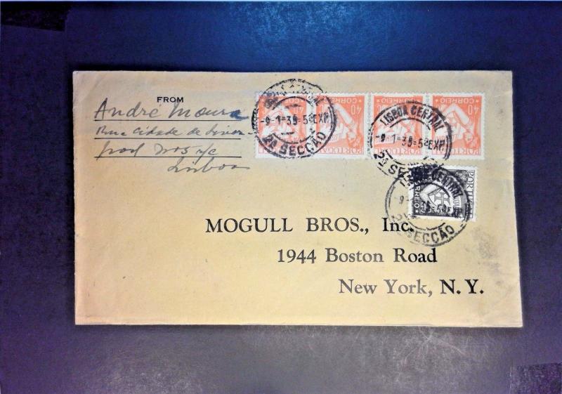 Portugal 1935 Cover to USA (No Back Stamp) - Z1042