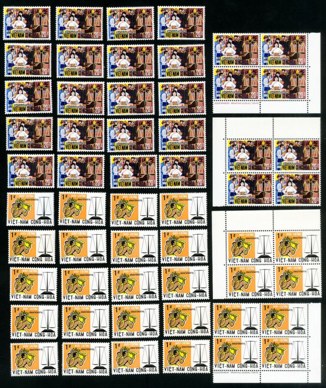 Vietnam Stamps # 349-50 XF Lot of 30 OG NH Scott Value $97.50