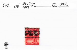 GERMANY 602  MNH  DOUBLE OVERPRINT