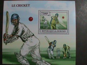 ​BURUNDI STAMP-2013-SC#1420 CRICKET PLAYER -MNH S/S VERY FINE