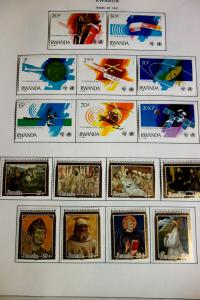 Rwanda Beautiful Mint Stamp Collection 1970-1990 on Pages