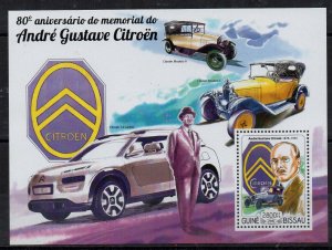 GUINEA-BISSAU - CITROEN - CARS - M/S - 2015 - 1 Stamp -