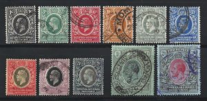 1912-21 EAST AFRICA AND UGANDA - SG 44/54   USED