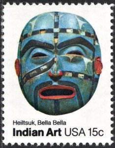 SC#1834 15¢ Indian Masks: Heiltsuk, Bella Bella Tribe Single (1980) MNH