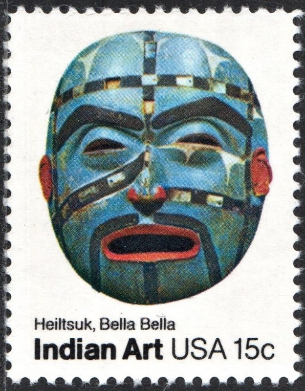 SC#1834 15¢ Indian Masks: Heiltsuk, Bella Bella Tribe Single (1980) MNH