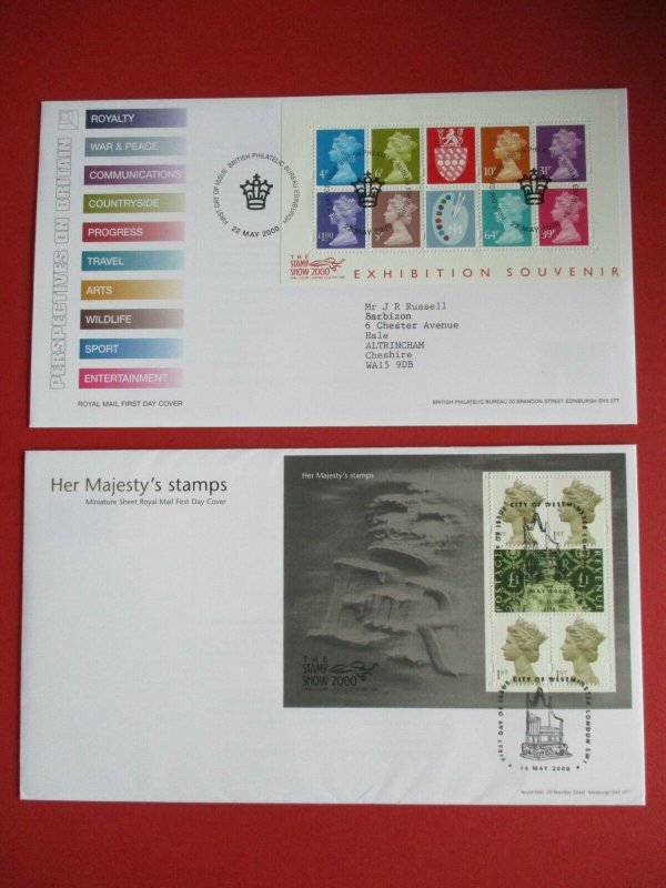 2000 First Day Covers Complete Philatelic Bureau Edinburgh 1 London Used Typed