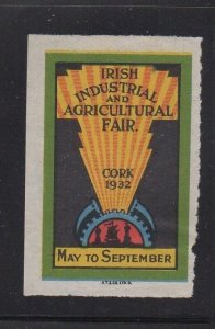 Irish Advertising Stamp - 1932 Irish Industrial & Agricultural Fair, Cork