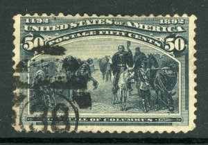 USA 1893 Columbian 50¢ Slate Blue Scott #239 VFU G35