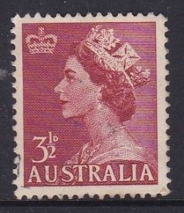 Australia  1953 QE II  - Red -3d - used