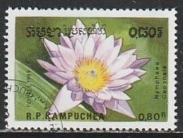 1989 Cambodia - Sc 955 - used VF - 1 single - Water Lilies