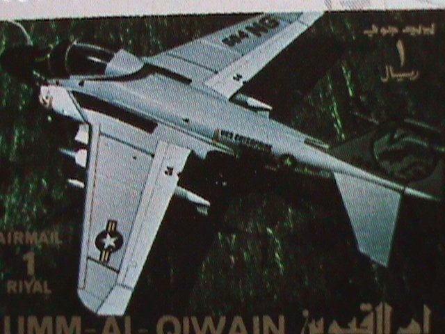 UMM AL QIWAIN STAMP -WORLD FAMOUS AIR PLANES- COMPLETE LARGE CTO SHEET VF