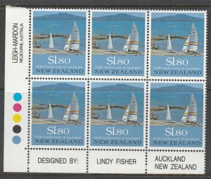New Zealand 1990 $1.80 150th Anniversaries - Cities Plate Block UHM