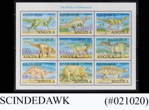 ANGOLA - 1998 THE WORLD OF DINOSAURS - MIN. SHEET MINT NH