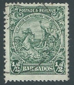 Barbados, Sc #166, 1/2d Used