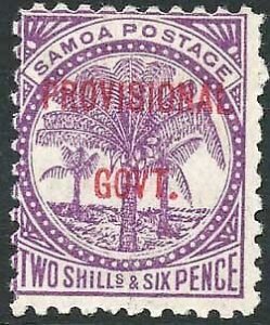 Samoa SG97 2/6 Reddish Purple opt Provisional Govt M/M