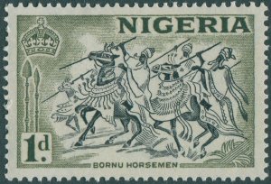 Nigeria 1953 SG70 1d Bornu Horseman MLH