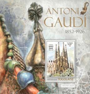 TOGO 2013 SHEET ANTONI GAUDI ARCHITECTURE tg13123b