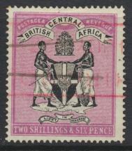 British Central Africa    SG 37 SC# 37 Used / FU Fiscal cancel see details