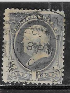 US # 156  1c Franklin -ultramarine  (U) CV. $6.00