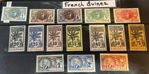 French Guiana Sc. 33-47,  63-104, 116-125, 128-160. 1938-1940. Unused,  OG, VF