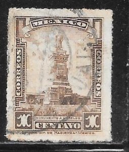 Mexico RA1: 1c Morelos Monument, Rouletted, used, F-VF