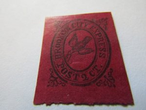 US Local Stamps, Scott # 28L3, N.Y. BROOKLYN CITY EXPRESS POST 2C, MH NG 1855,