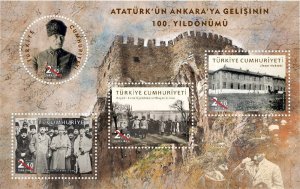 Turkey 2019 MNH Stamps Souvenir Sheet I World War Ataturk Castle