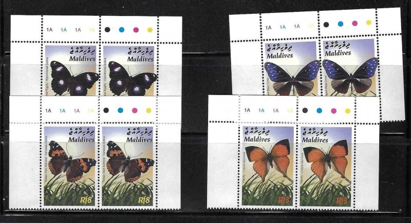 MALDIVES Isl.2004 BUTTERFLY SET(2) #2738-2742 & MS#2744 MNH
