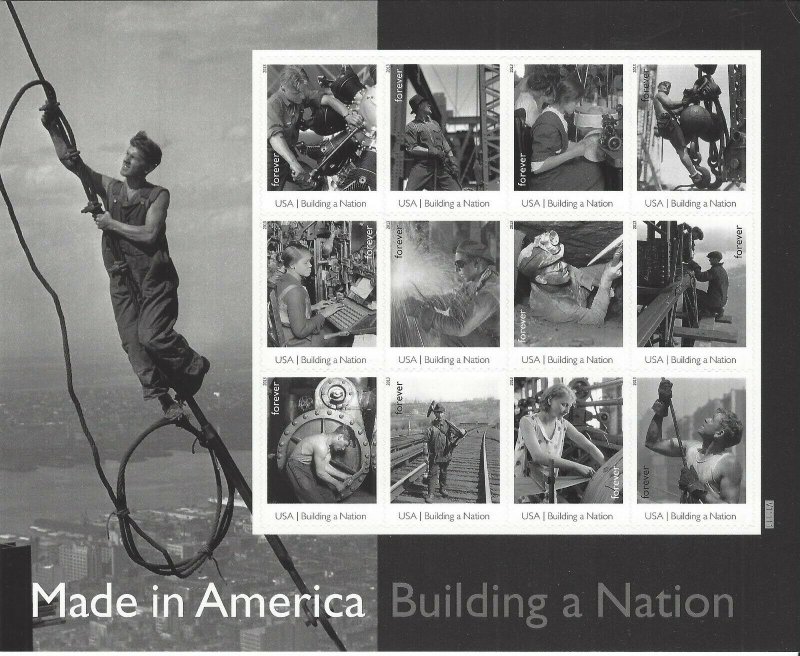 Scott 4801 Made In America Man on Wire Mint Not Hinged Pane of 12 Forever Stamps