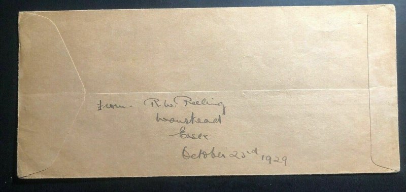 1929 London England First Flight FFC Cover To Nairobi Kenya Wilson Airways