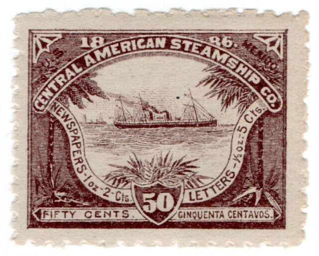 (I.B) US Cinderella : Central American Steamship Company 50c