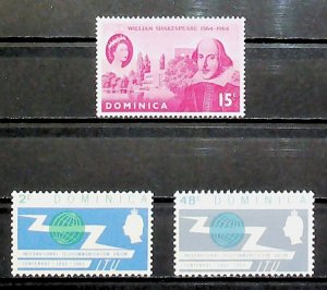 1964-64 British Colony Dominica Shakespeare ITU MH* Full Set A23P20F12351-